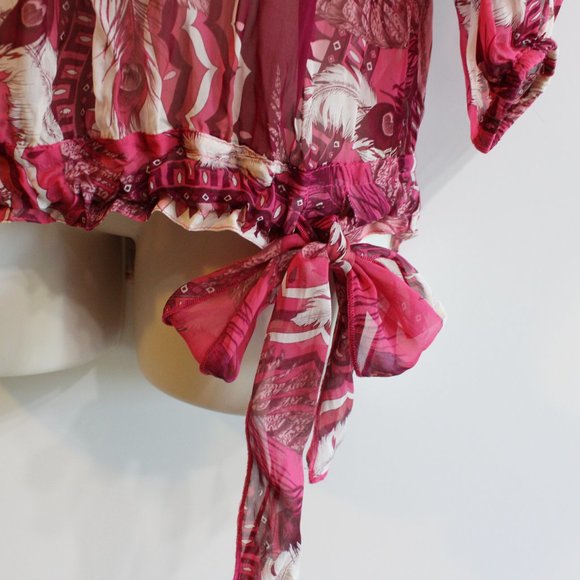 Lucky Brand Women's Sheer Boho Blouse Size S - Picture 3 of 8